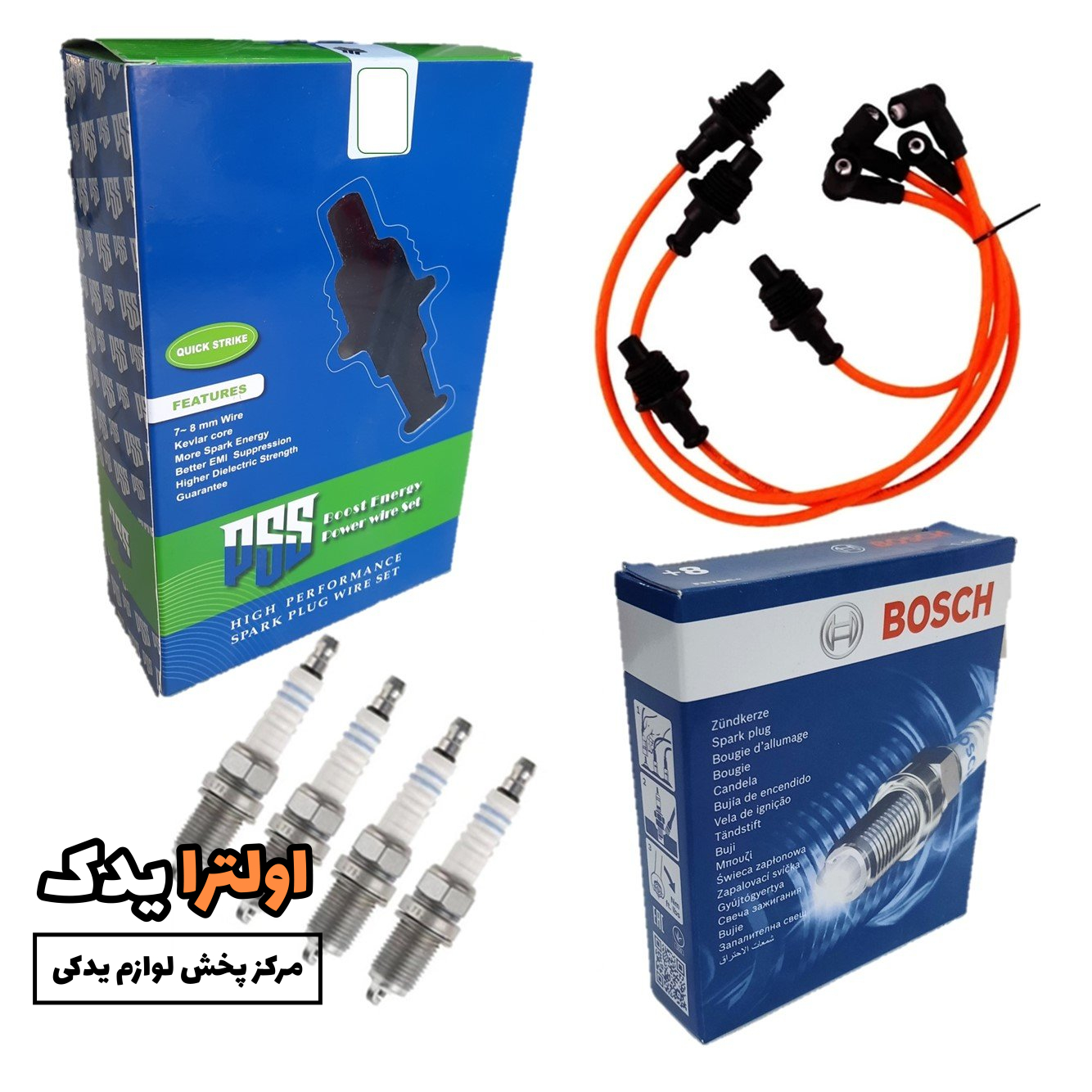 پک تقویت حرفه ای سمند موتور استاندارد وایر ضخیم PSS + شمع BOSCH ( همراه ویدئو معرفی محصول)